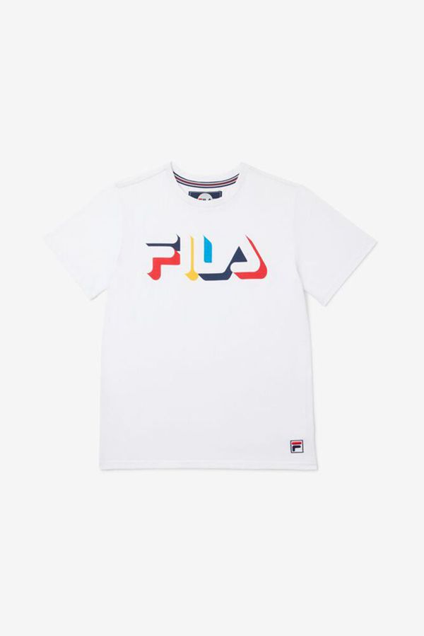 Fila Shadow 3D White Boy's Tee - White,NZ 820-60935